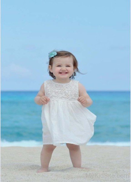 Baby Girl in White Frock-sw17