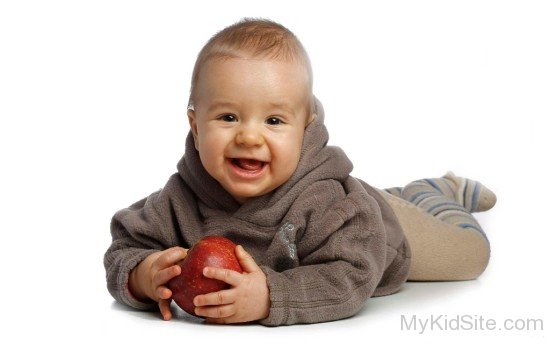 Baby With Red Apple-sw116