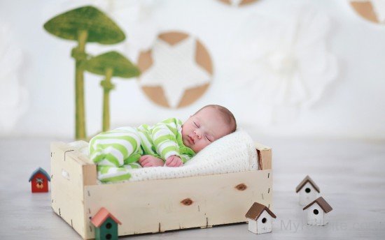 Beautiful Baby Sleeping With Home