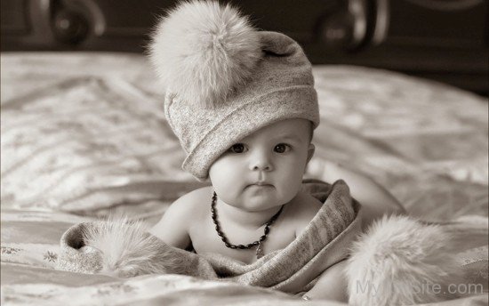 Black and White Baby Image