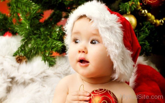 Cute Adorable Baby Santa