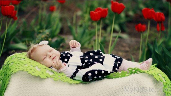 Girl Sleeping In The Garden