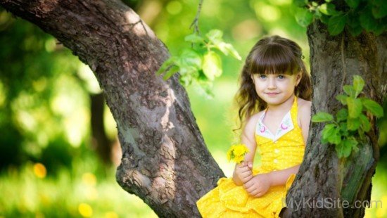 Lovely Girl In Yellow Dress