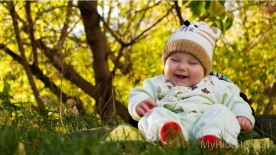 Small Baby In Forest